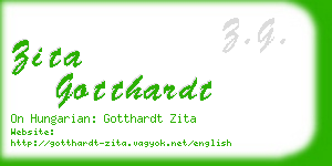 zita gotthardt business card
